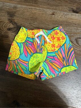 Chubbies Neon Pineapple Print Swim Shorts